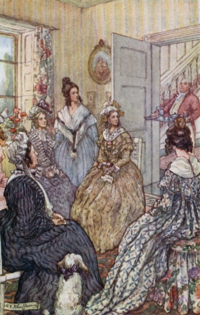 Ilustración para Cranford de la Sra. Gaskell de Mary V. Wheelhouse